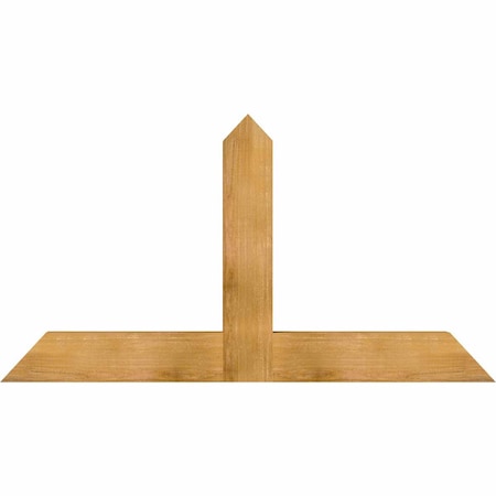Ekena Millwork Portland Rough Sawn Timber Gable Bracket, Western Red Cedar, 60"W x 32"H x 4"D x 6"F, 13/12 Pitch GBW060X32X0406POR00RWR